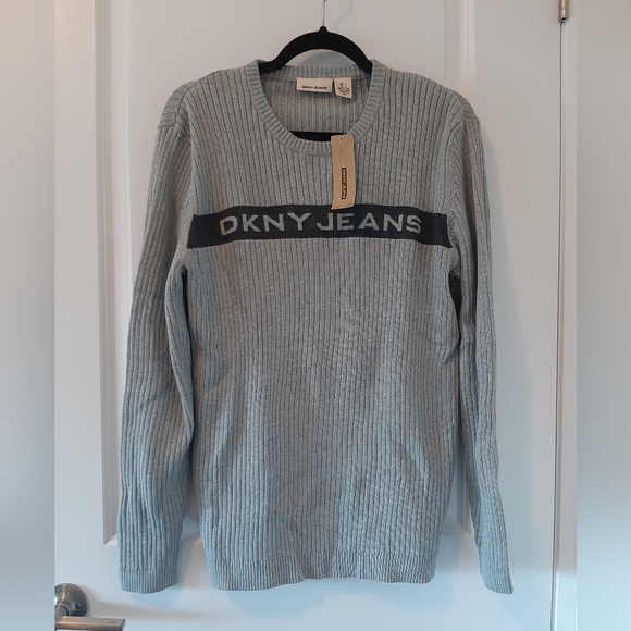 NWT DKNY Jeans Ribbed Crewneck Sweater - Picture 5 of 6